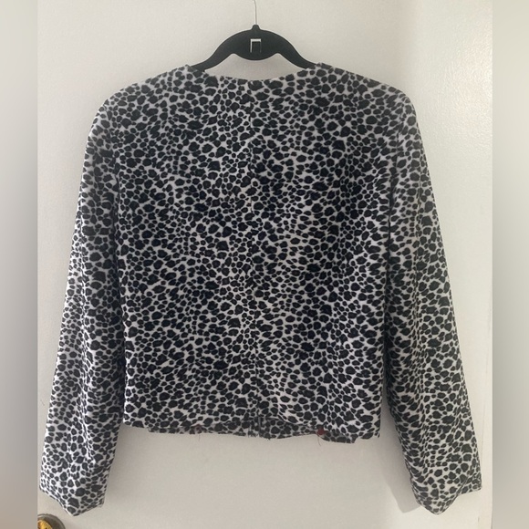 Vintage Handmade Leopard Print Faux Fur Jacket - 90s - Metal Zipper - M/L - Picture 10 of 16